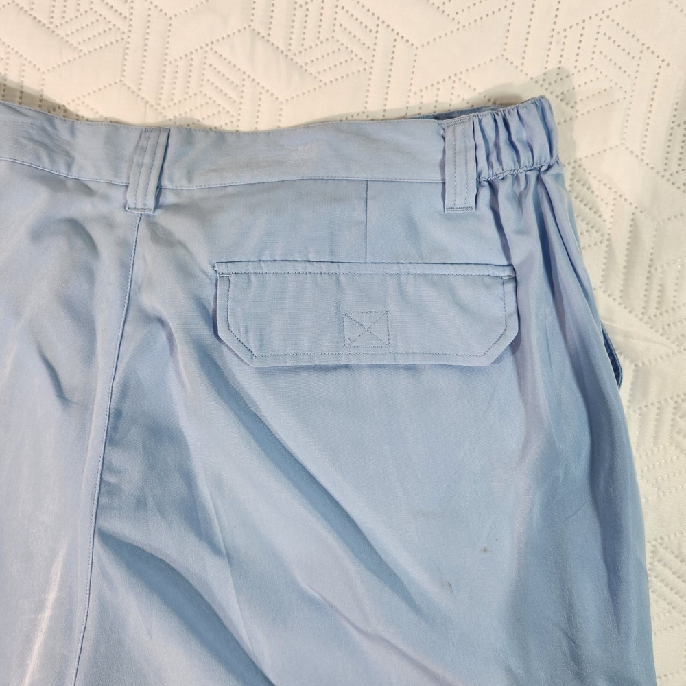PJMark Shorts Cargo Mens Vintage Baggy Y2K Blue 5 Pocket Long Length relaxed L - Picture 9 of 15